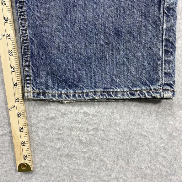 Nautica Jeans Mens 34x31 Classic Relaxed Straight‎ Faded Distressed Denim Baggy - Picture 6 of 13